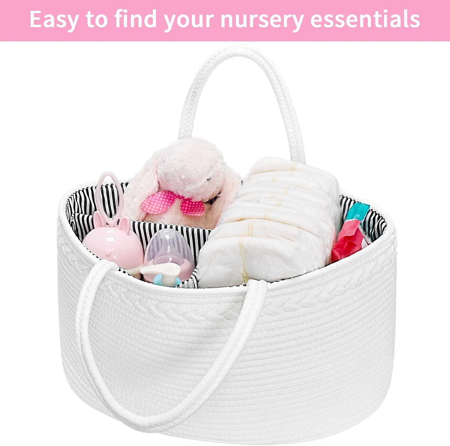 ABenkle X-Large Diaper Caddy Organizer with Removable Dividers