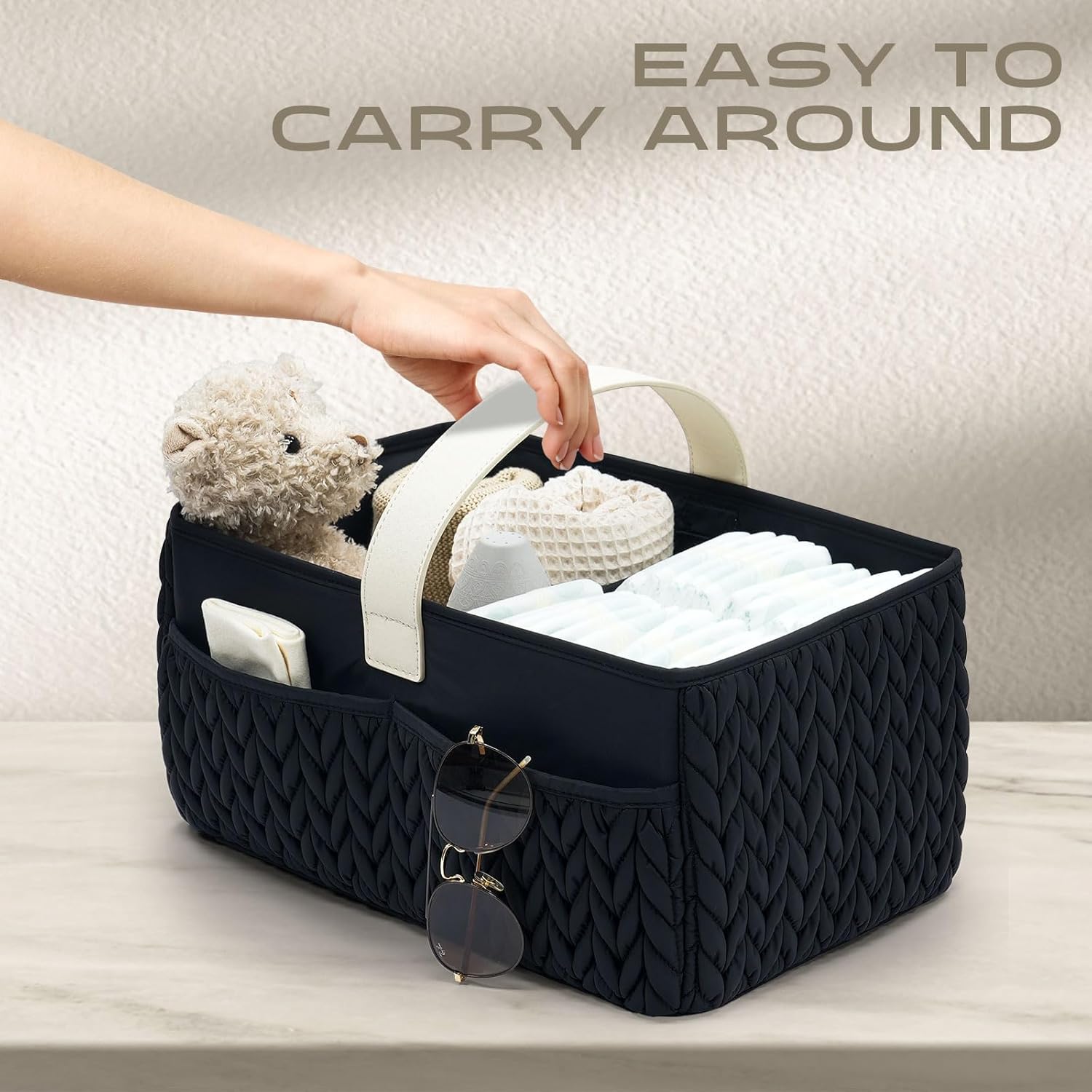 LUKJOJO Luxury Diaper Caddy Organizer