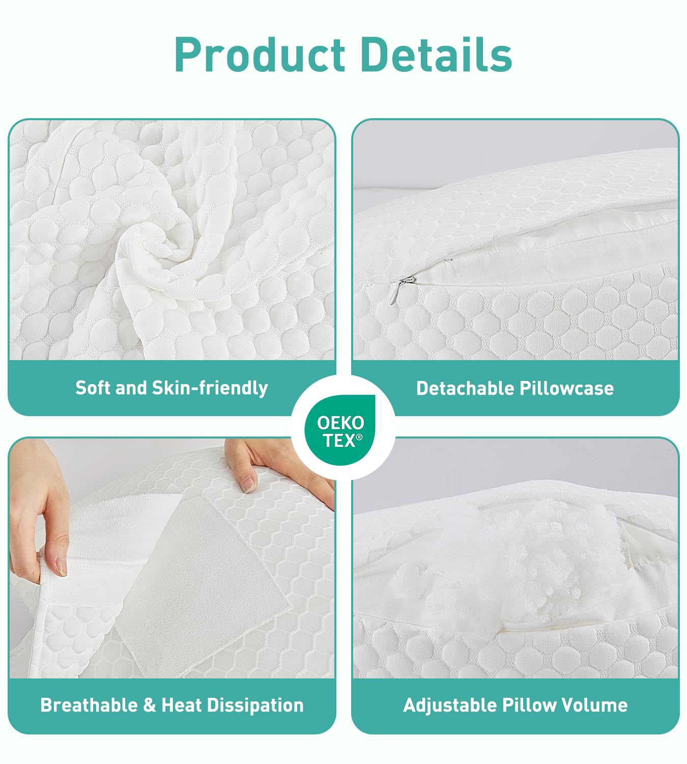 DONAMA Pregnancy Pillow Cooling with 30 Slope Support