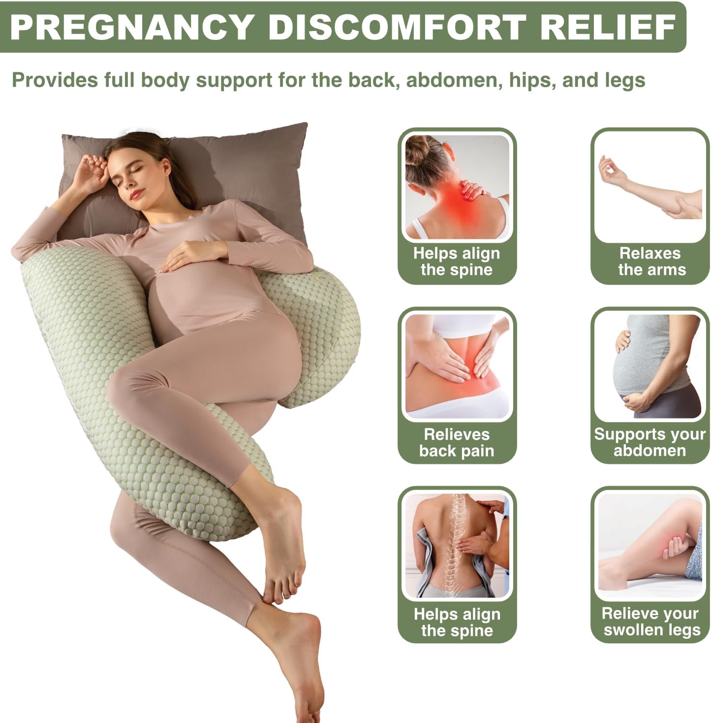 Anfrandce Pregnancy Pillow for Better Sleep and Support