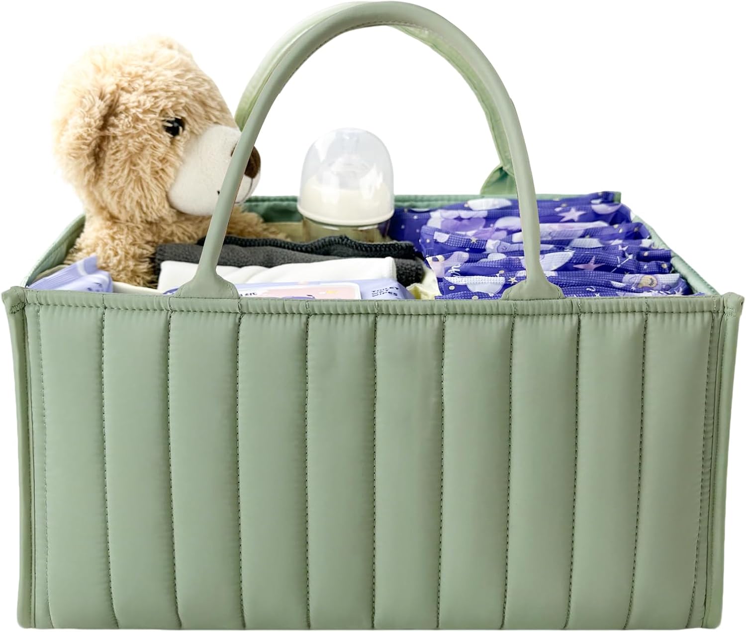 Baby Diaper Caddy Organizer - Sage Green