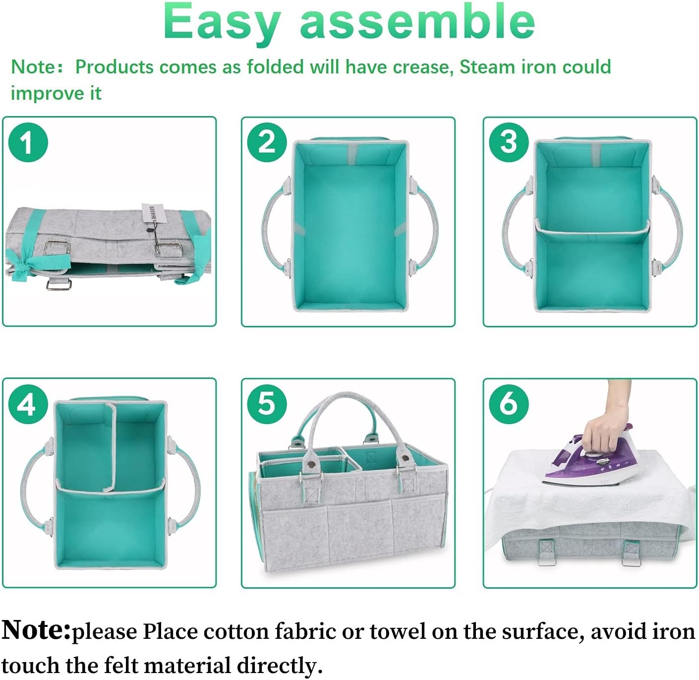 Eco-Friendly Baby Diaper Caddy Organizer Tote Bag