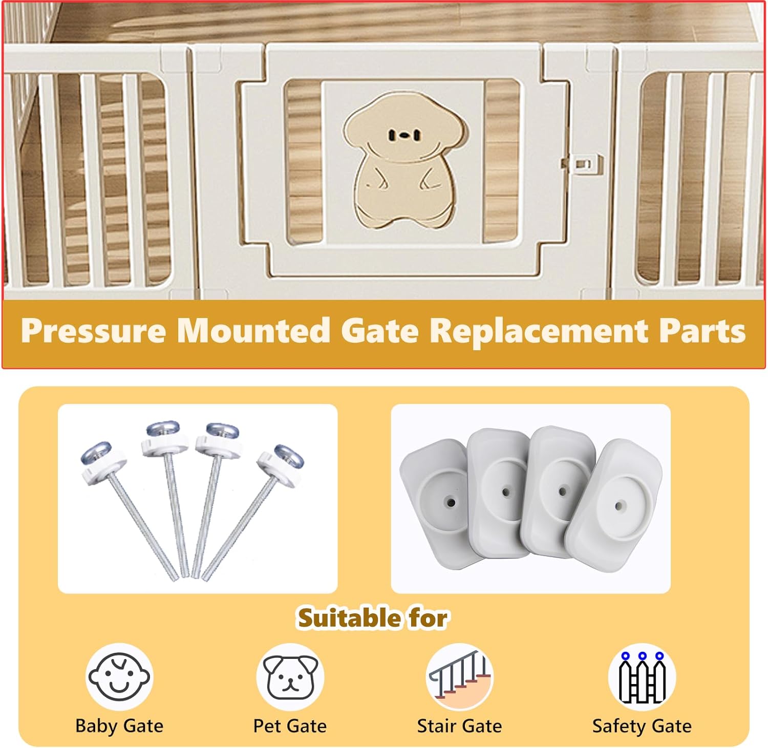 4 Pack Baby Gate Extender Replacement Parts 1