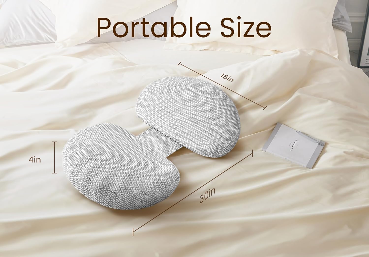 Tinkerz Memory Foam Pregnancy Pillow for Side Sleepers