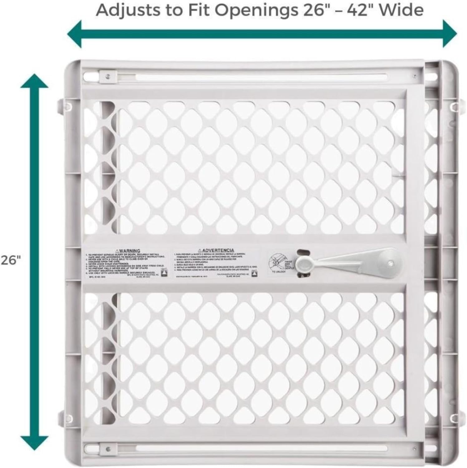 MYPET Universal Pet Gate - 26 to 42 Wide Gray