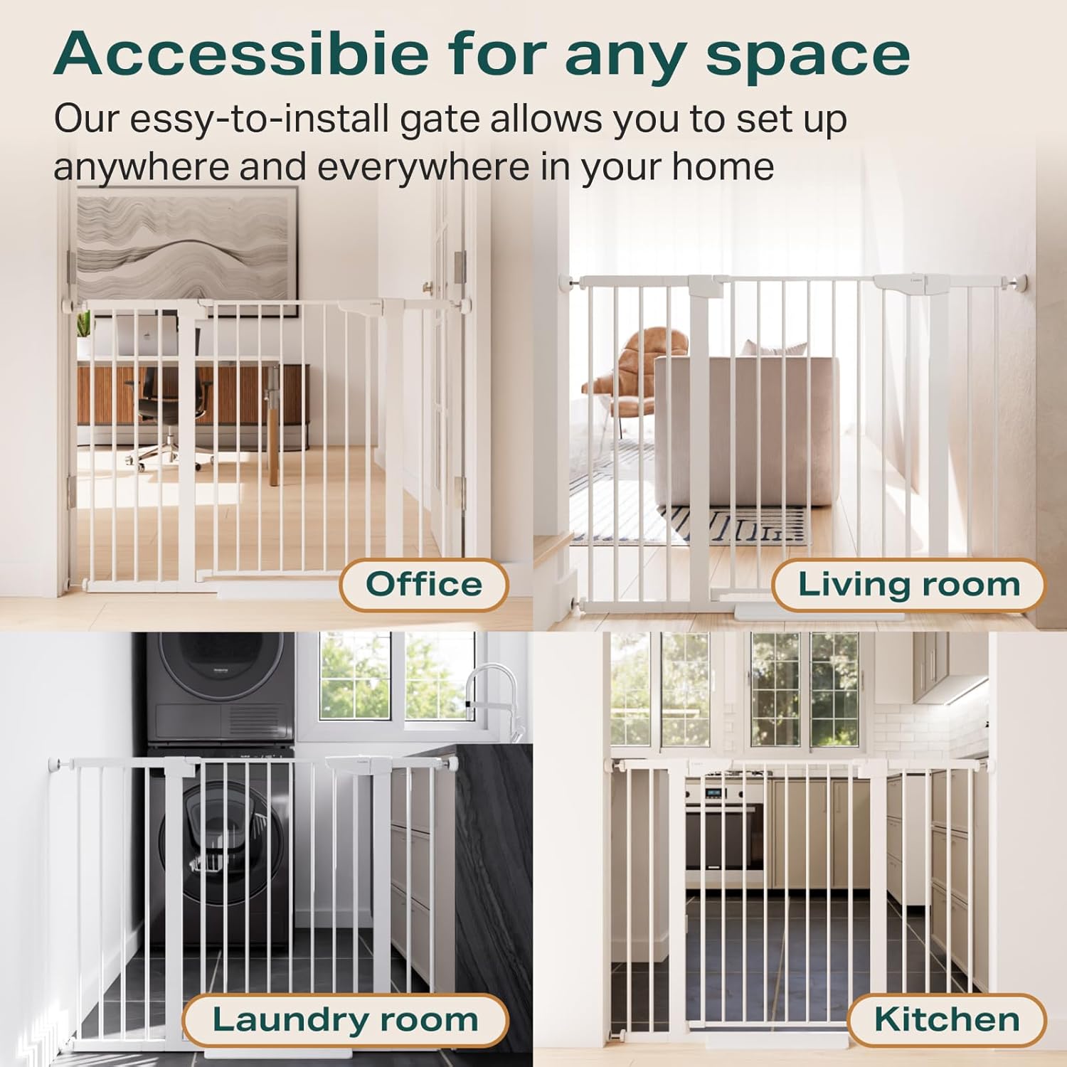 Cumbor Extra Tall 36 Baby Gate for Stairs and Entryways