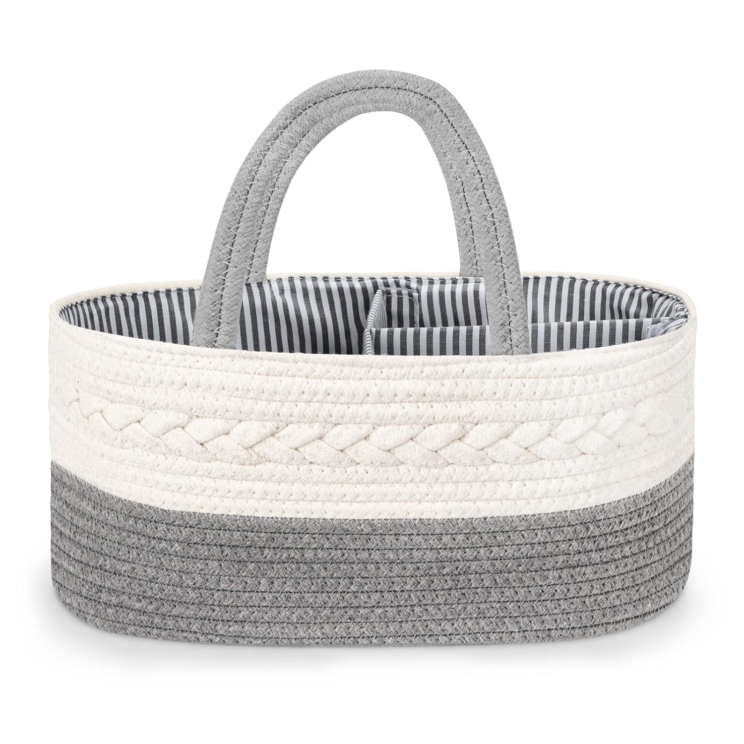 Maliton Cotton Rope Diaper Caddy - X-Large Nursery Organizer