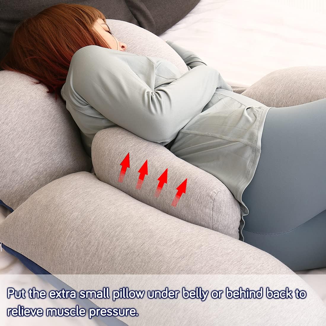 MOON PINE 60 Inch Pregnancy Pillow with Zipper Design