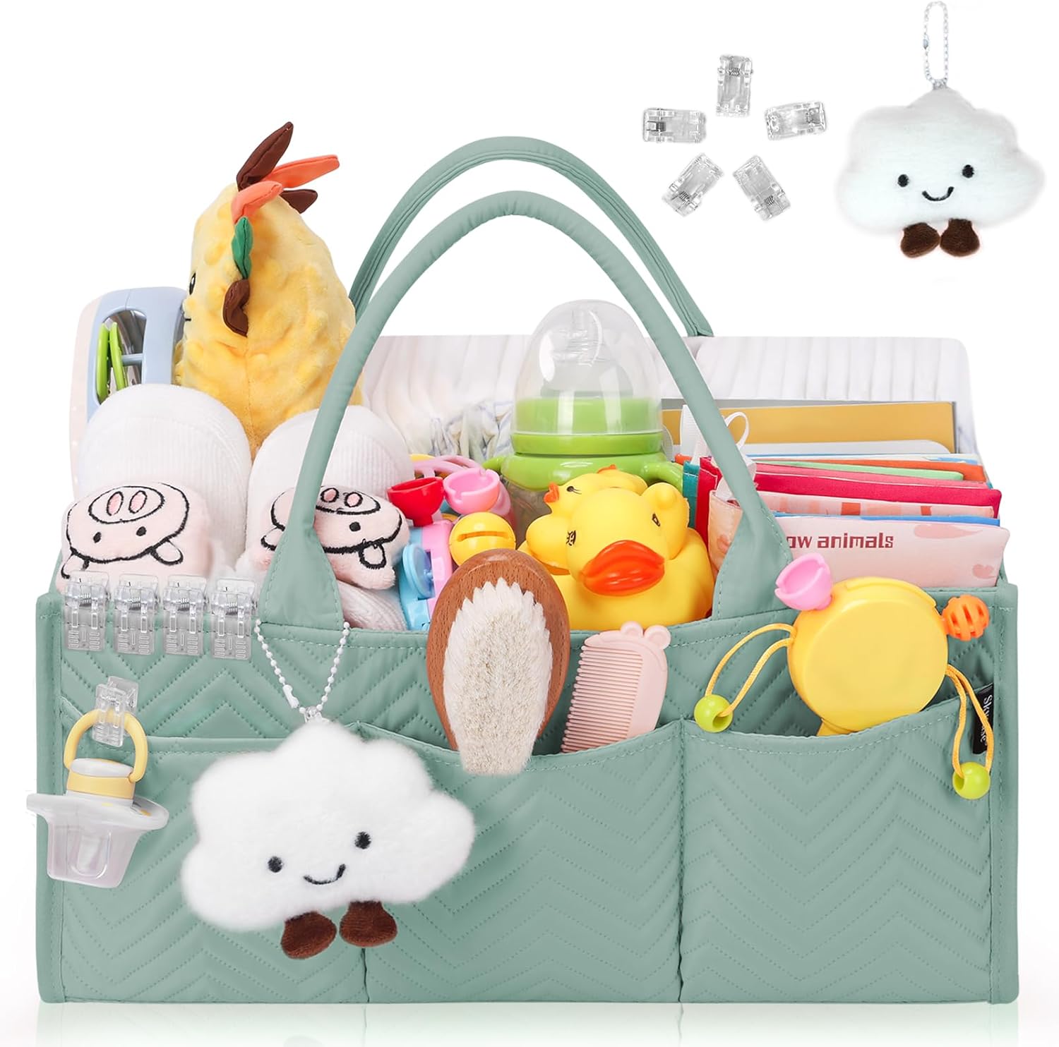 Skycase Large Diaper Caddy Organizer Green