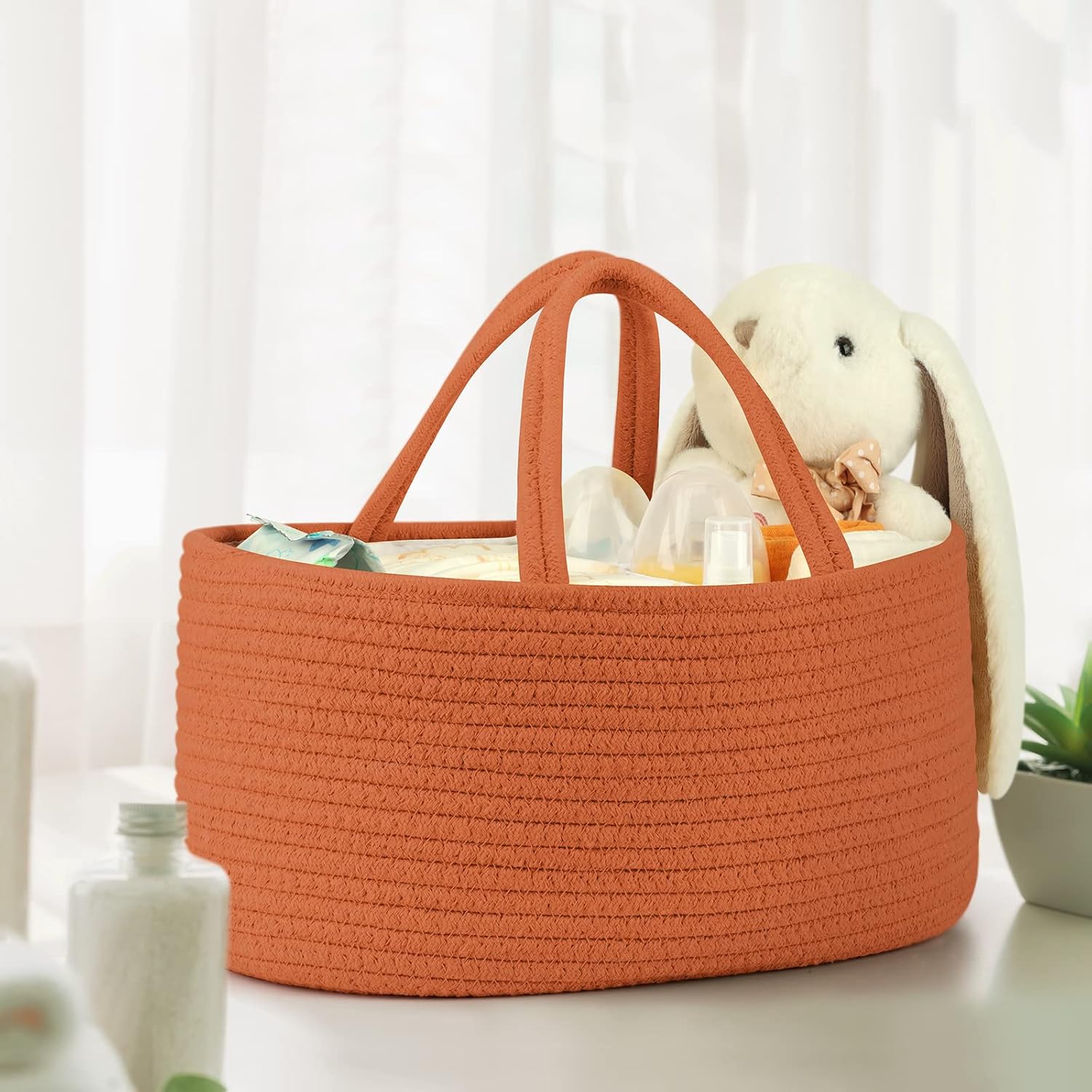 Maliton Cotton Rope Diaper Caddy Organizer - Glaze 1