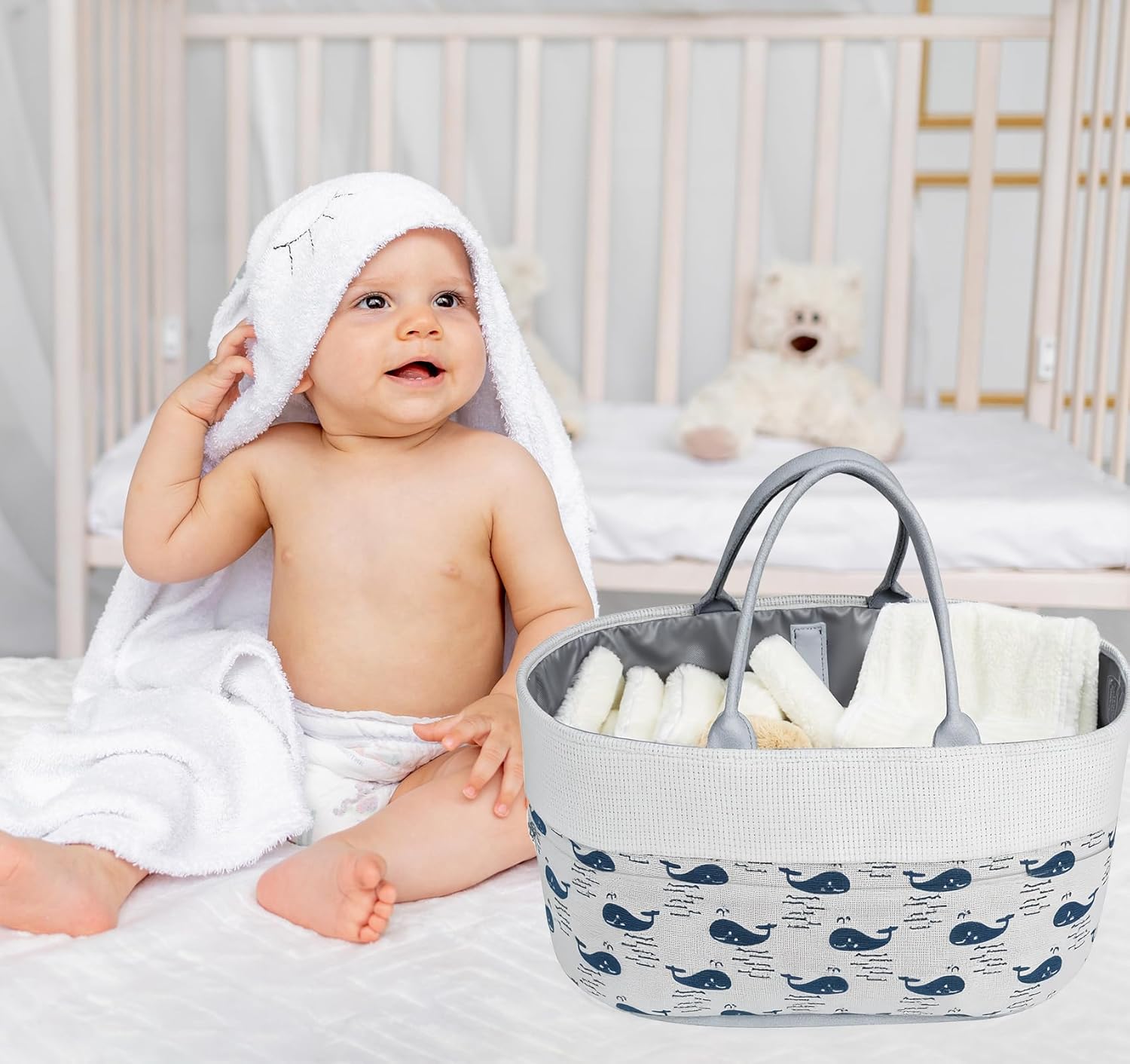 Lemonfilter Baby Diaper Caddy with Handle 1