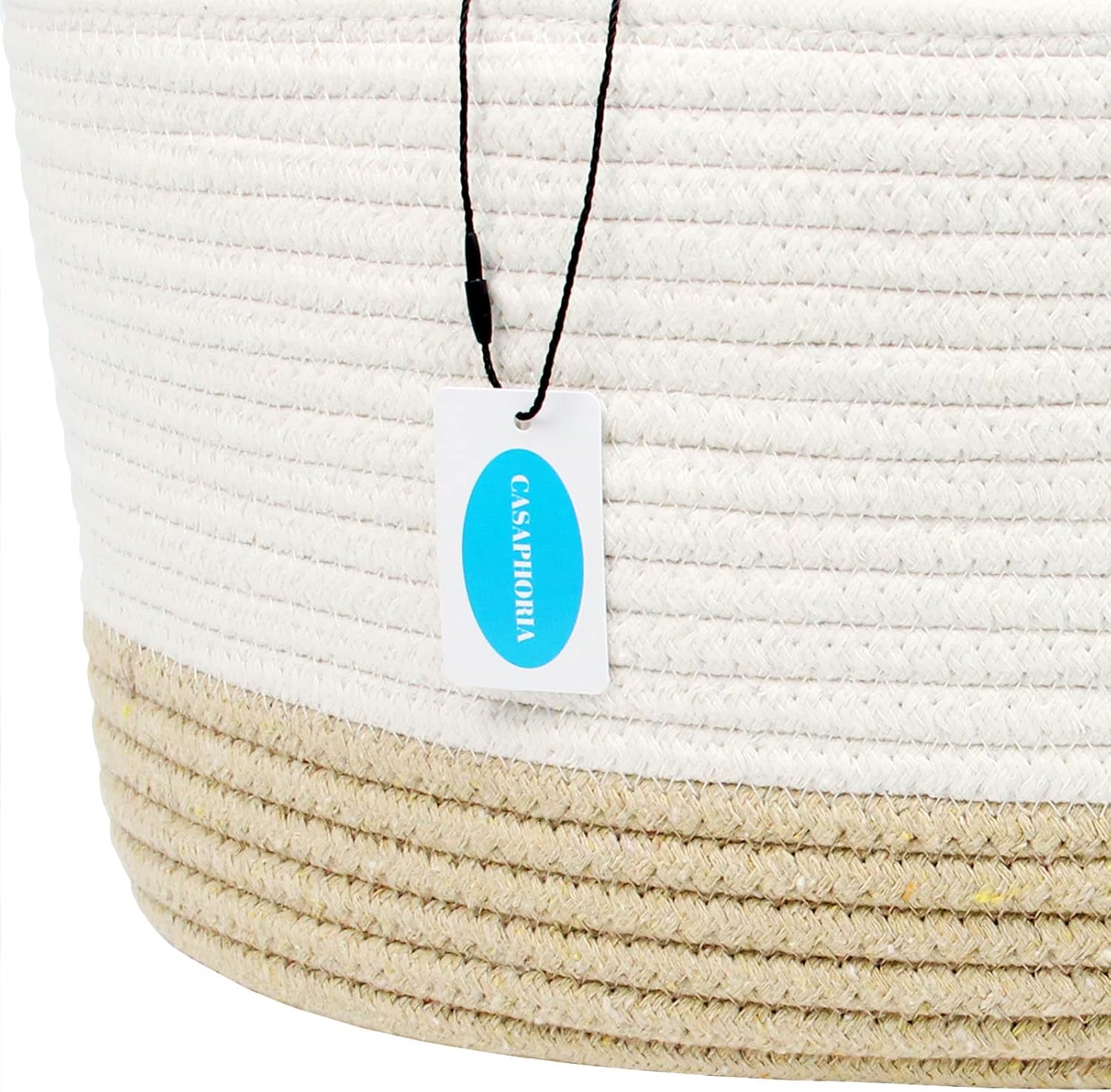 Casaphoria Woven Cotton Rope Caddy with Removable Inserts
