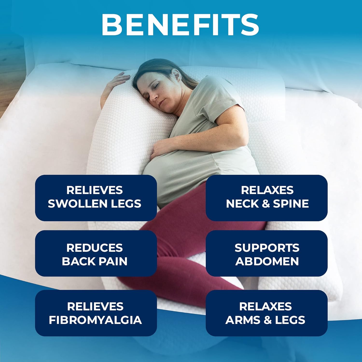 Legacy Kids Cooling Gel Memory Foam Pregnancy Pillow