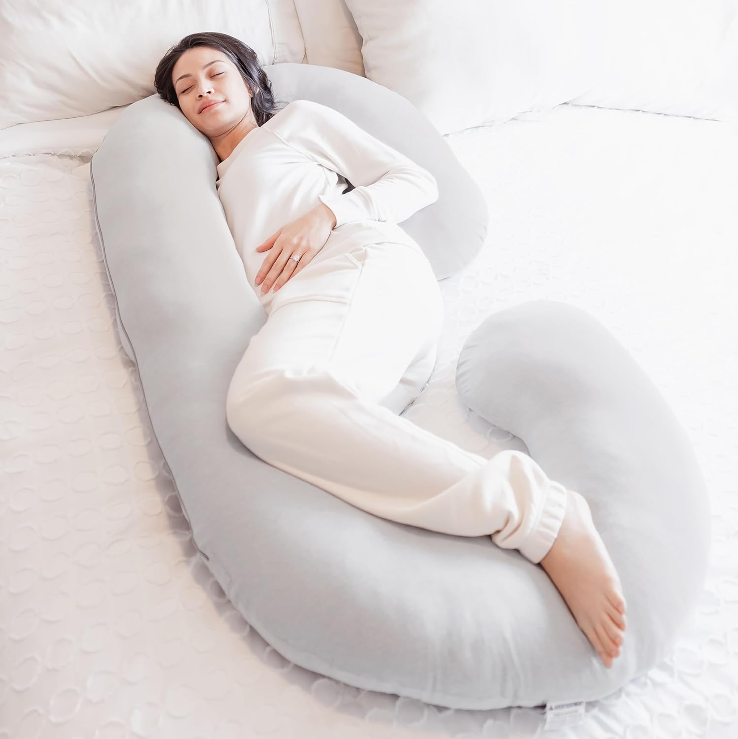 Regalo Premium Pregnancy Pillow with C Shape Support - Grey