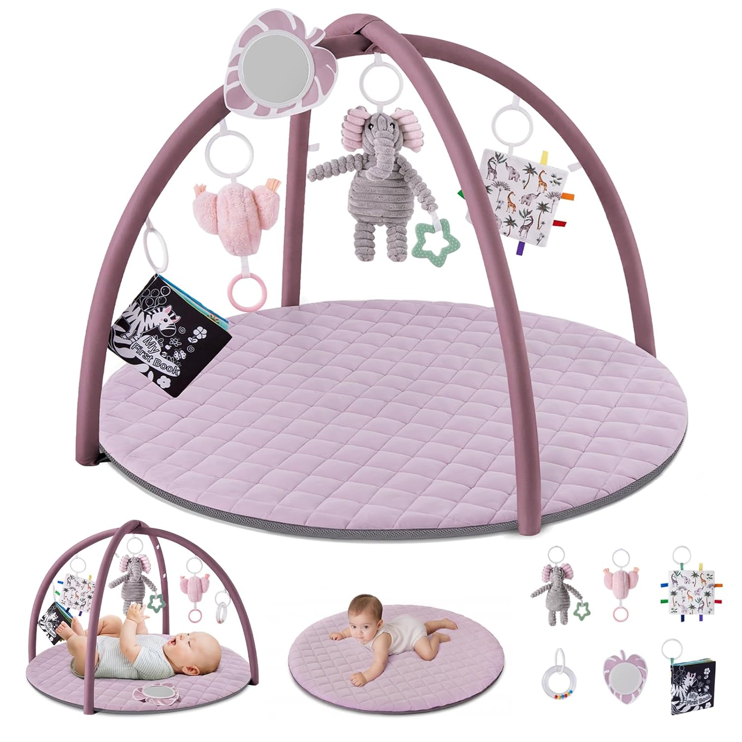 Blissful Diary Baby Play Gym Mat and Diaper Caddy Bundle