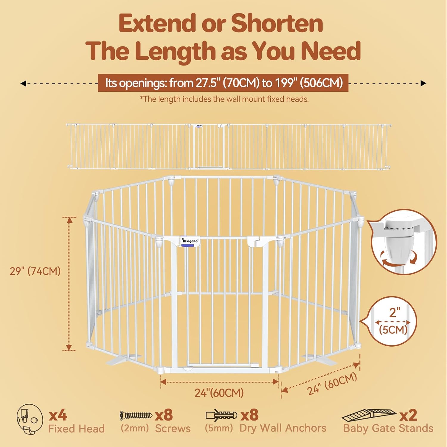Baby Gate 275-199 Extra-Wide Playpen with Auto-Close Door