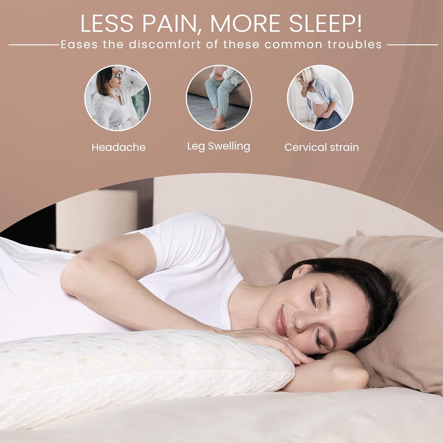 Cozynites Cooling Maternity Pillow with Adjustable Wedge