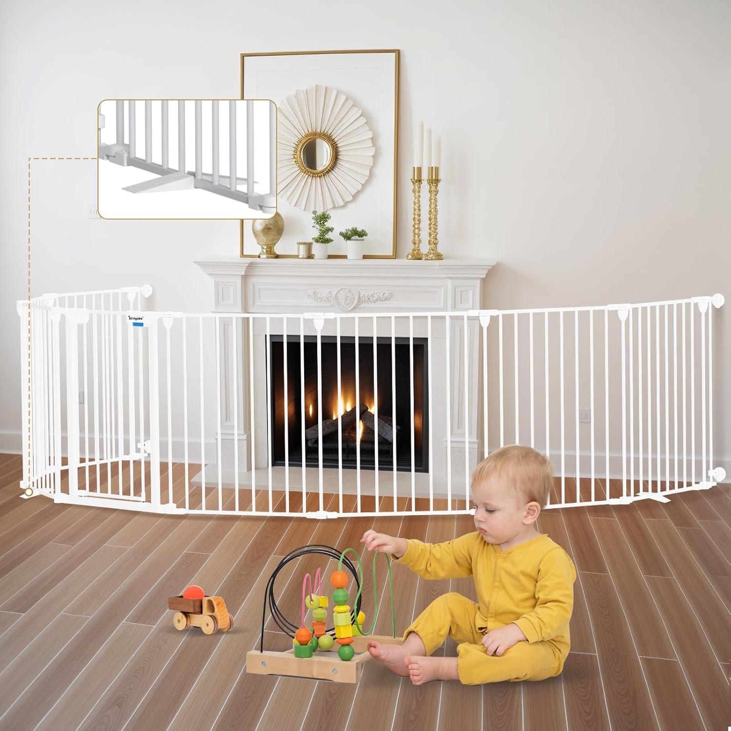 Baby Gate 275-199 Extra-Wide Playpen with Auto-Close Door