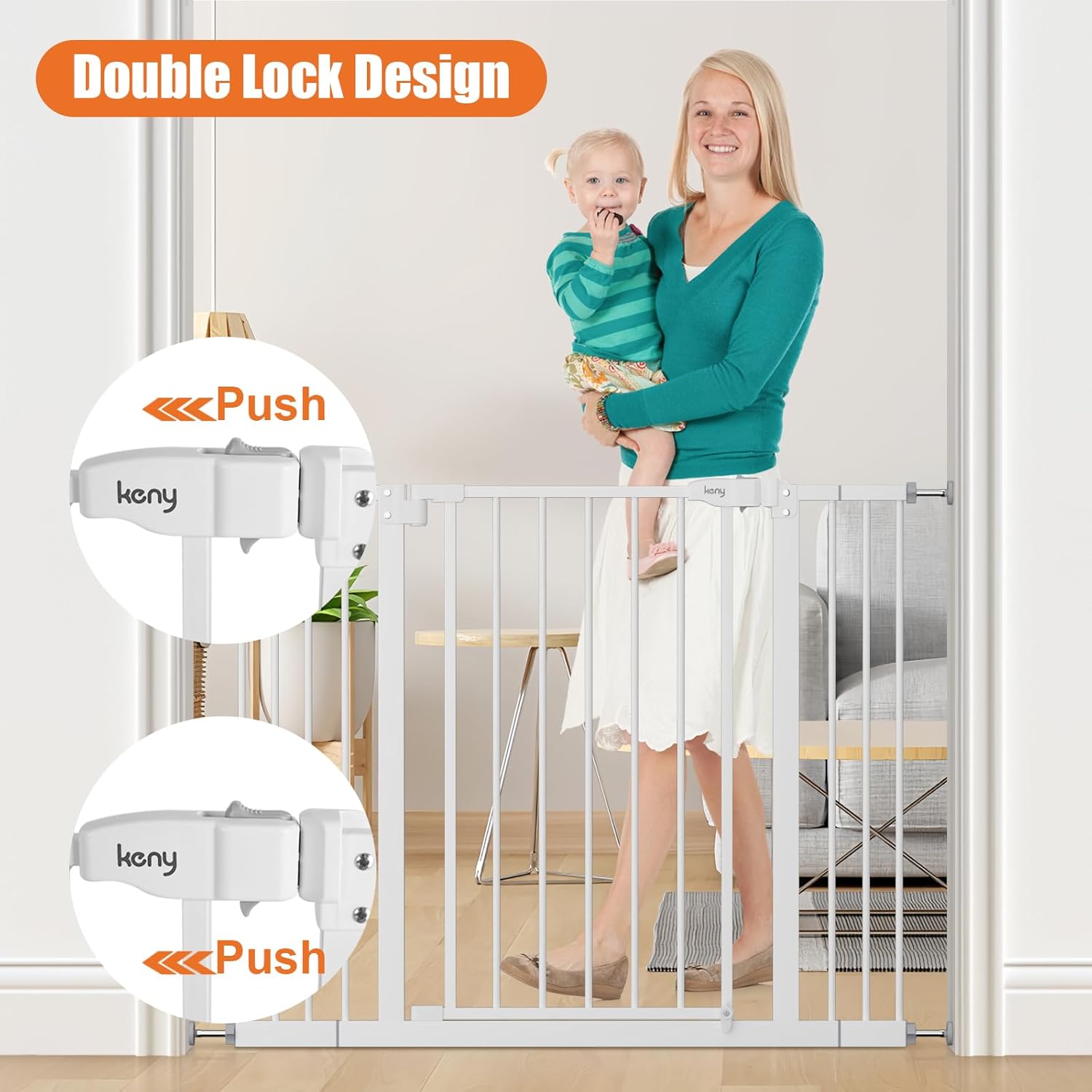 Keny 29-425 Stair Baby Gate with Auto Close