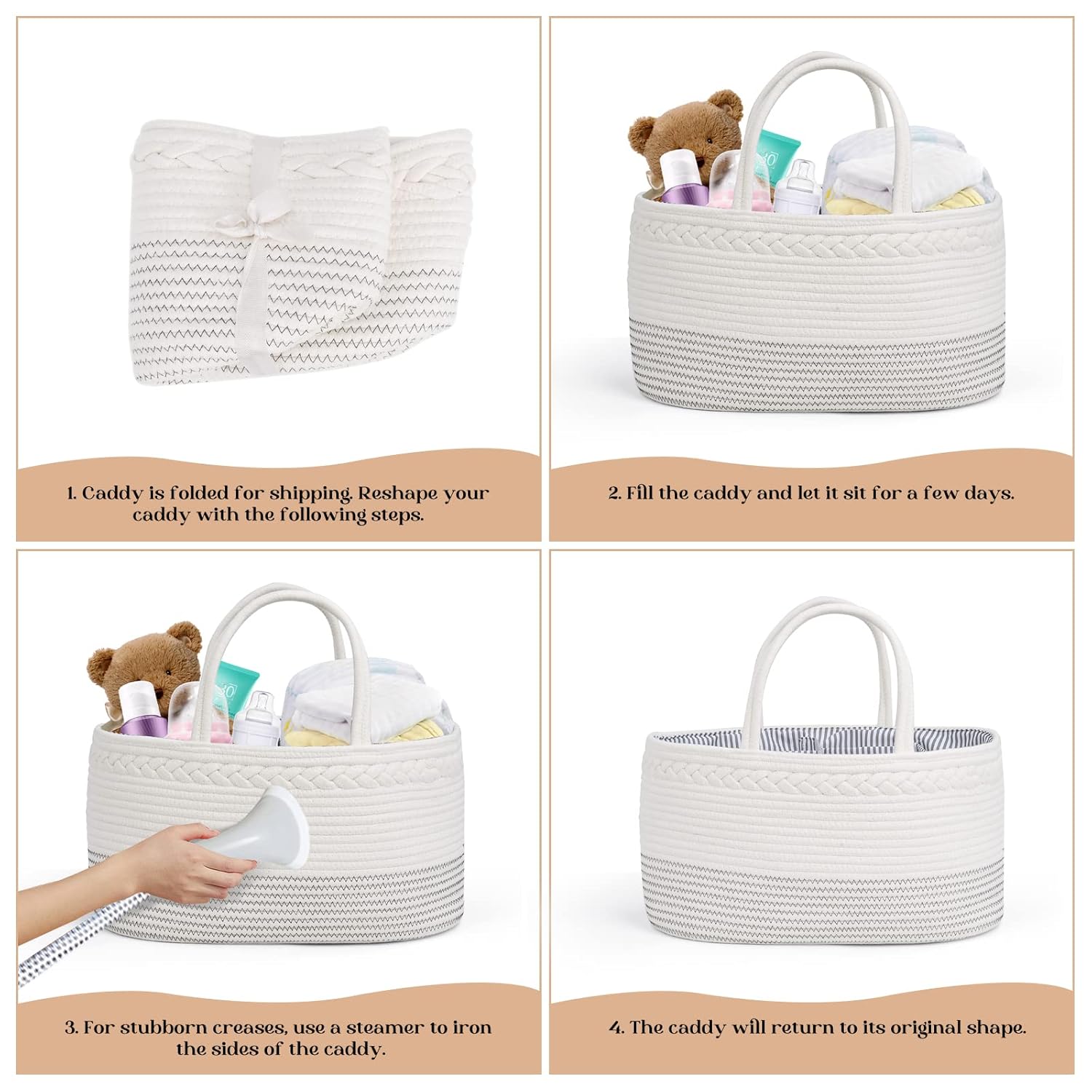Luxury Little Extra Large Diaper Caddy Organizer
