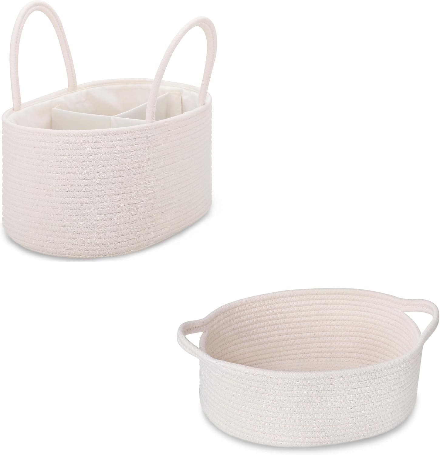 COMSE Large Diaper Caddy Organizer with Removable Dividers 1