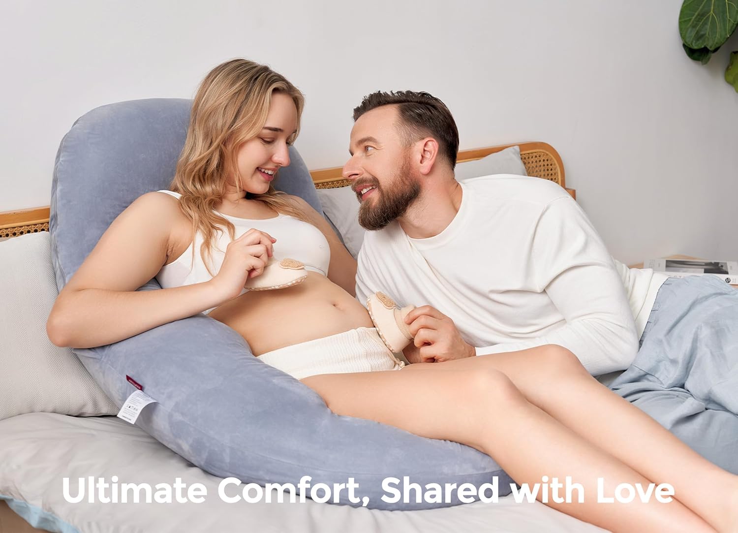 Momcozy U Pro Maternity Pillow with Slide Leg Support