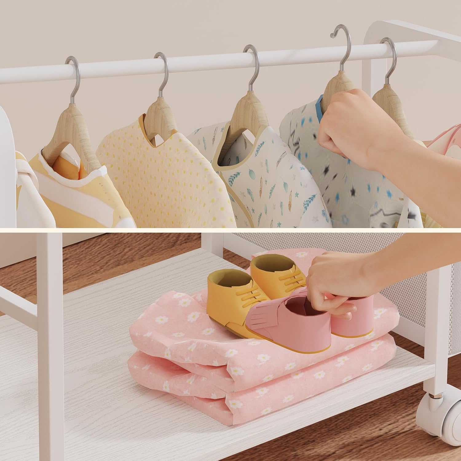 BBLIKE 3in1 Diaper Caddy Organizer with Wheels