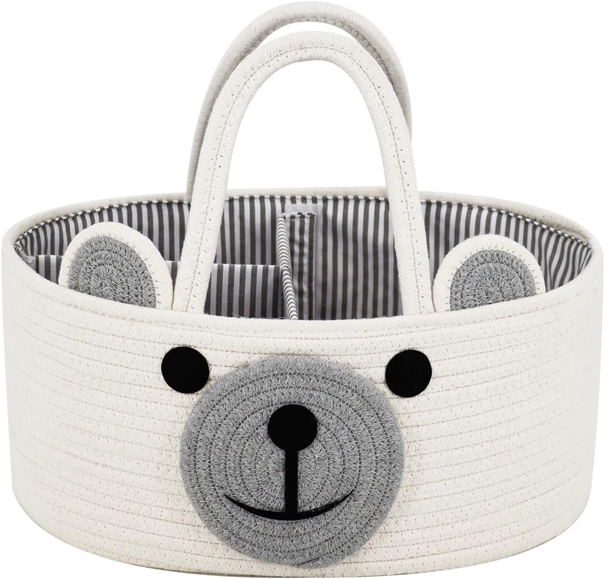Home Tots Bear Diaper Caddy Organizer Large White