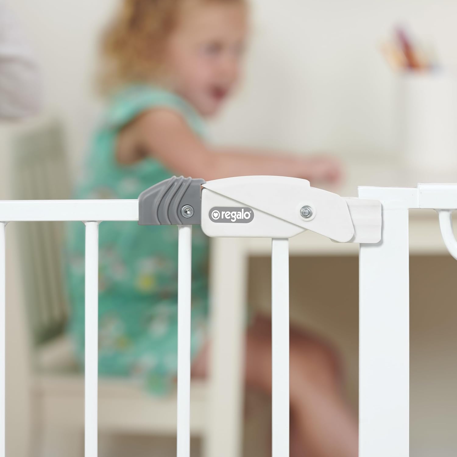 Regalo 56 Inch Extra WideSpan Baby Gate White