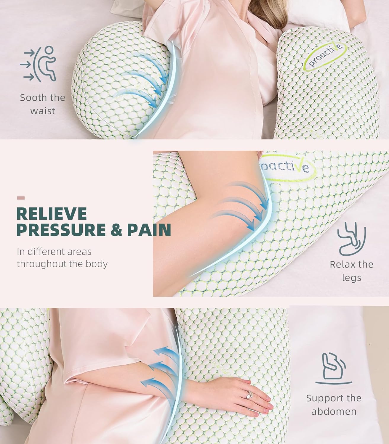 Oternal Pregnancy Pillow with Adjustable Cover