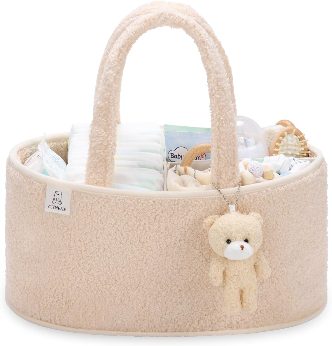 CLYMENE Baby Diaper Caddy Organizer - Ivory 1