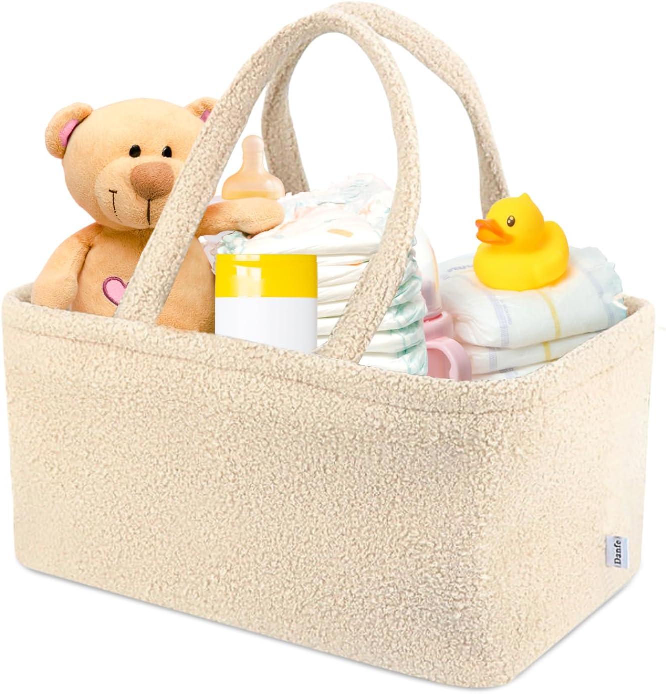 Danfe Baby Diaper Caddy Organizer Basket Storage Bag