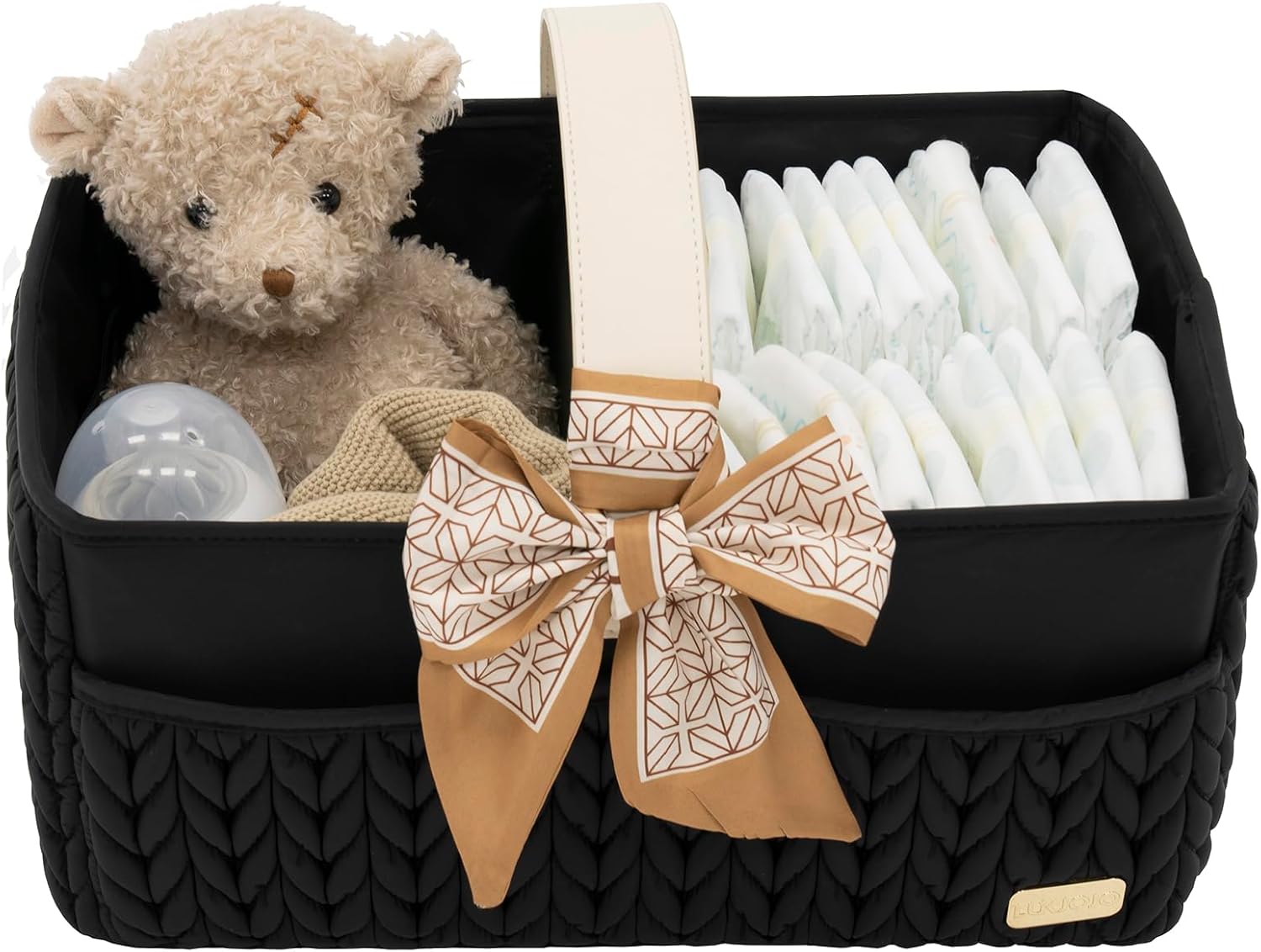 LUKJOJO Luxury Diaper Caddy Organizer