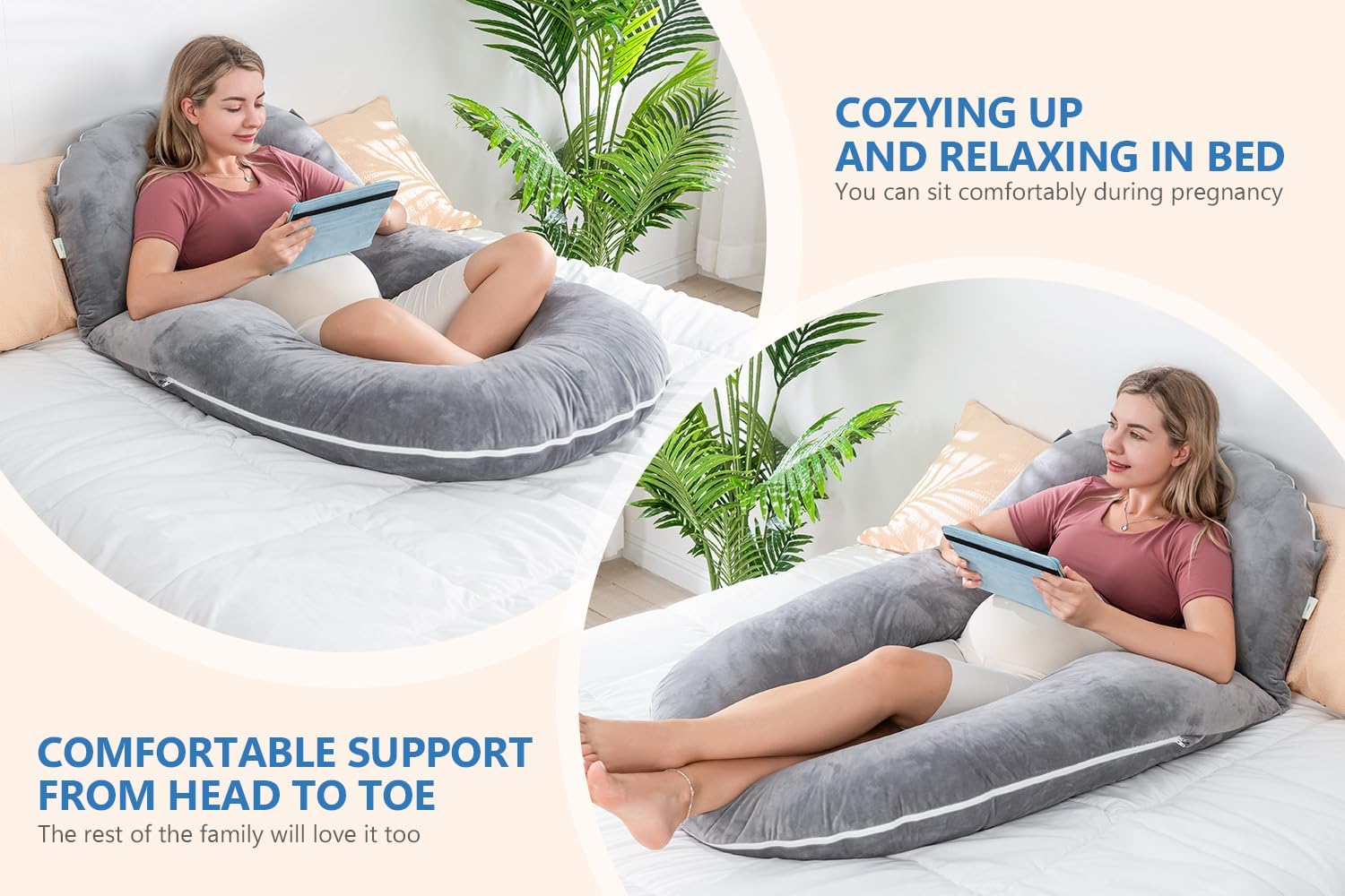 INSEN Pregnancy Pillow with Detachable Design 1