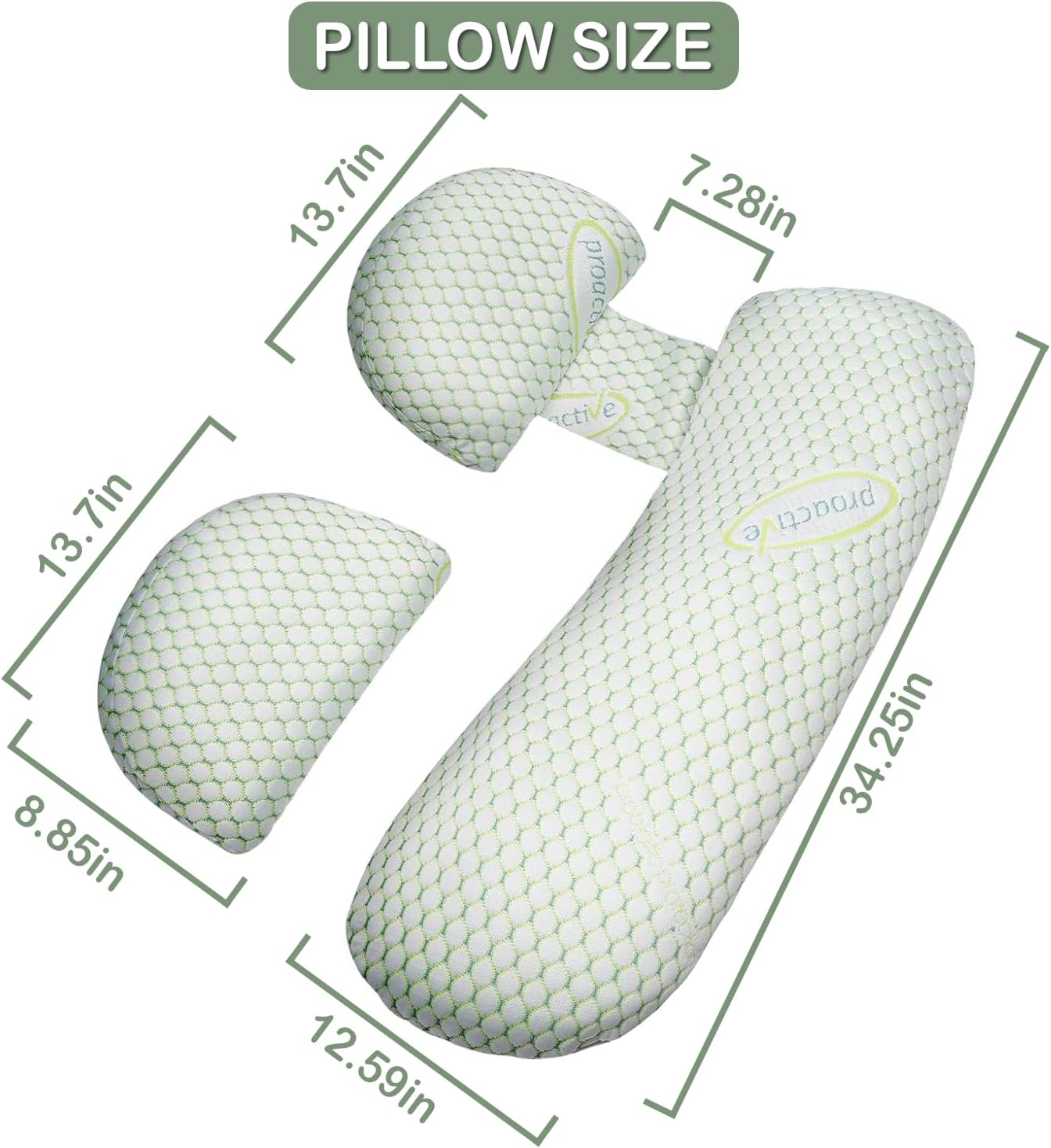 Oskeray Pregnancy Pillow with Adjustable Cover 1