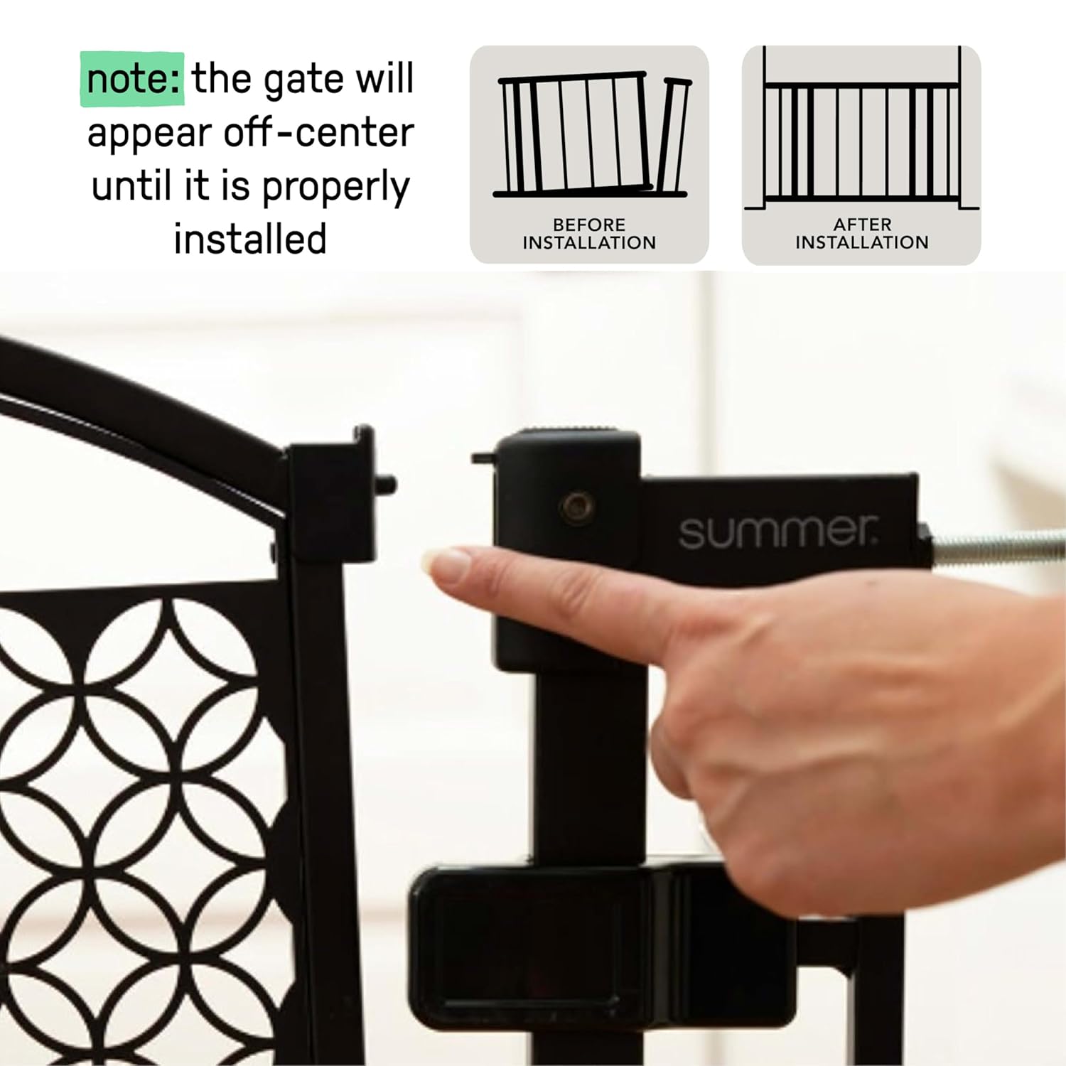Summer Infant Extra Wide Metal Safety Gate with Auto Close Door