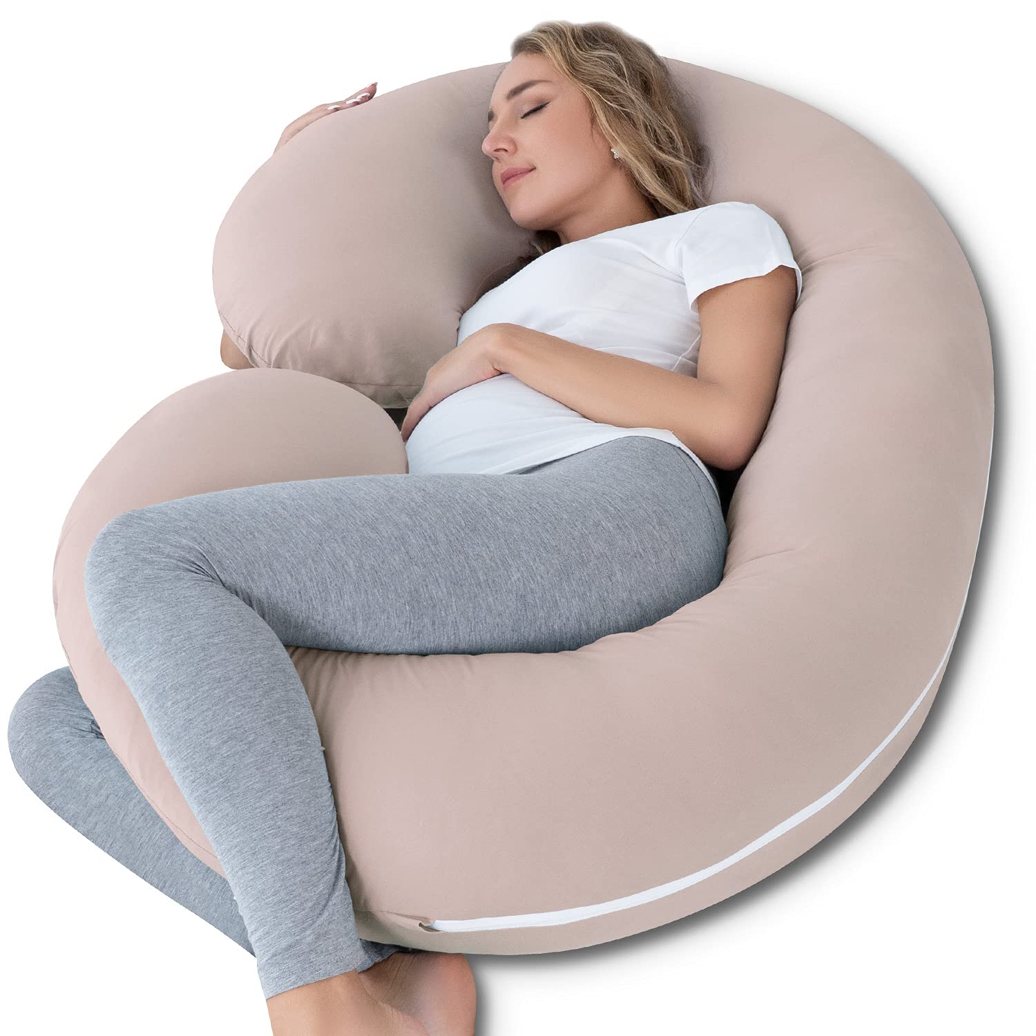 INSEN Pregnancy Pillow Cooling C Shaped for Side Sleeping