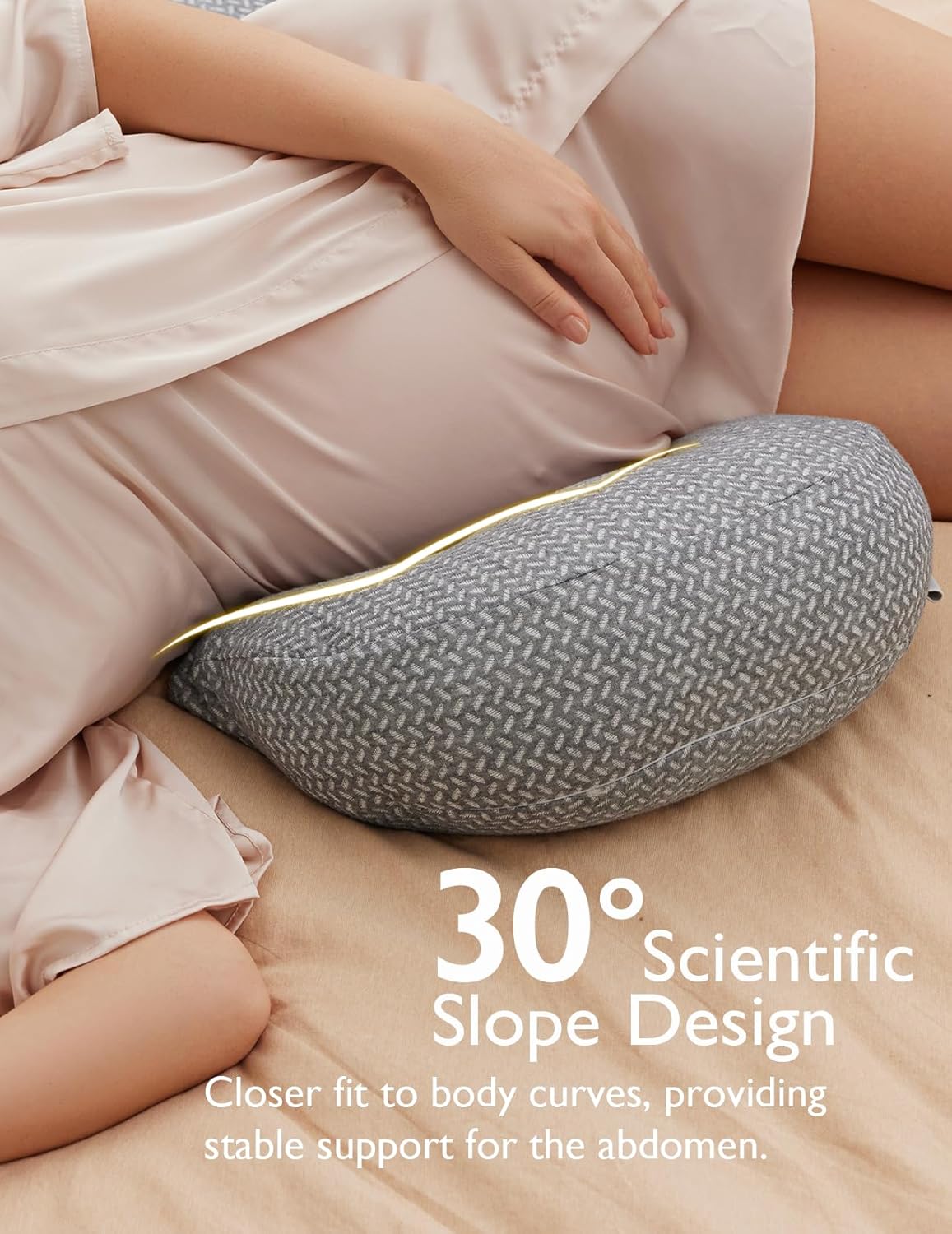 Momcozy Portable Pregnancy Pillow for Side Sleepers