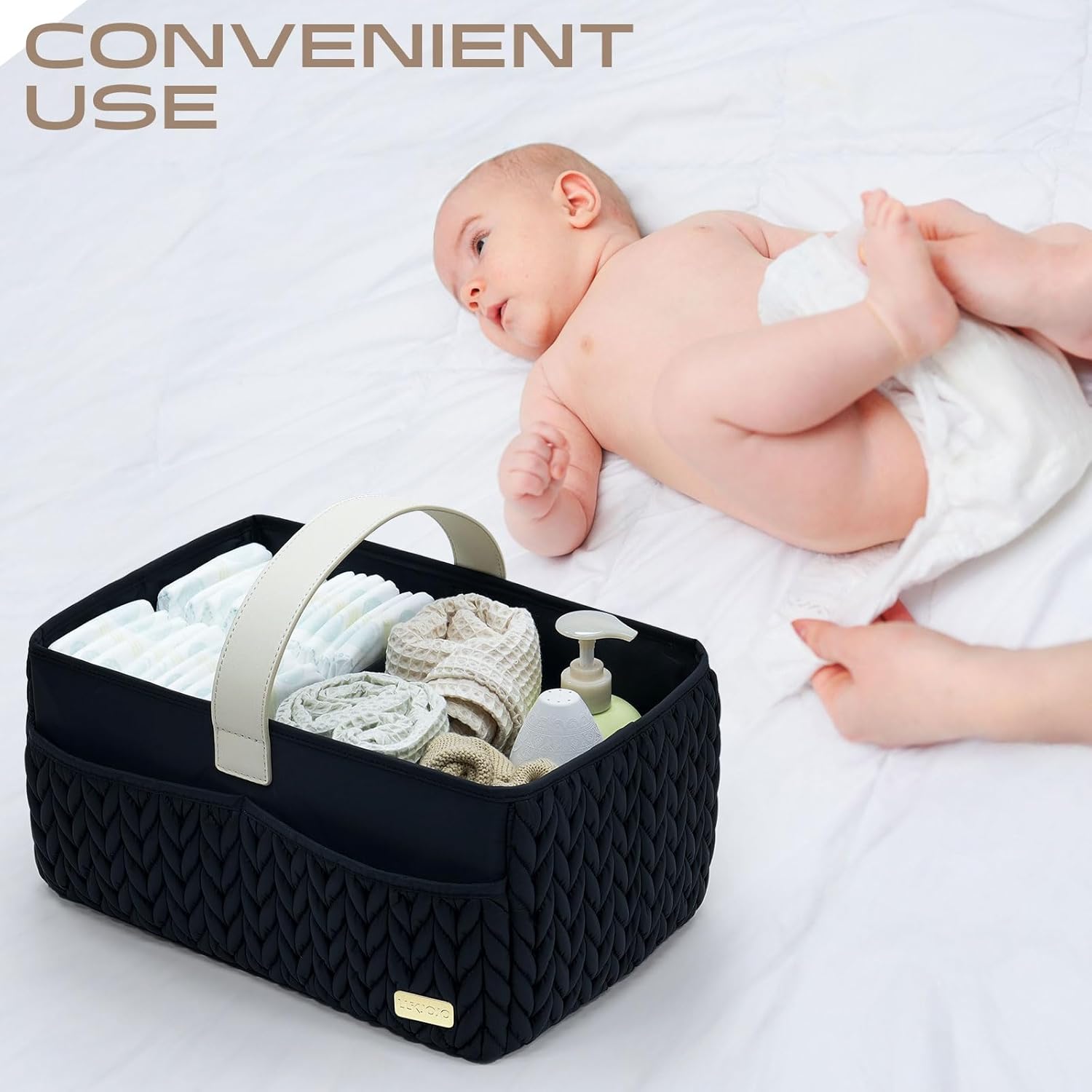 LUKJOJO Luxury Diaper Caddy Organizer