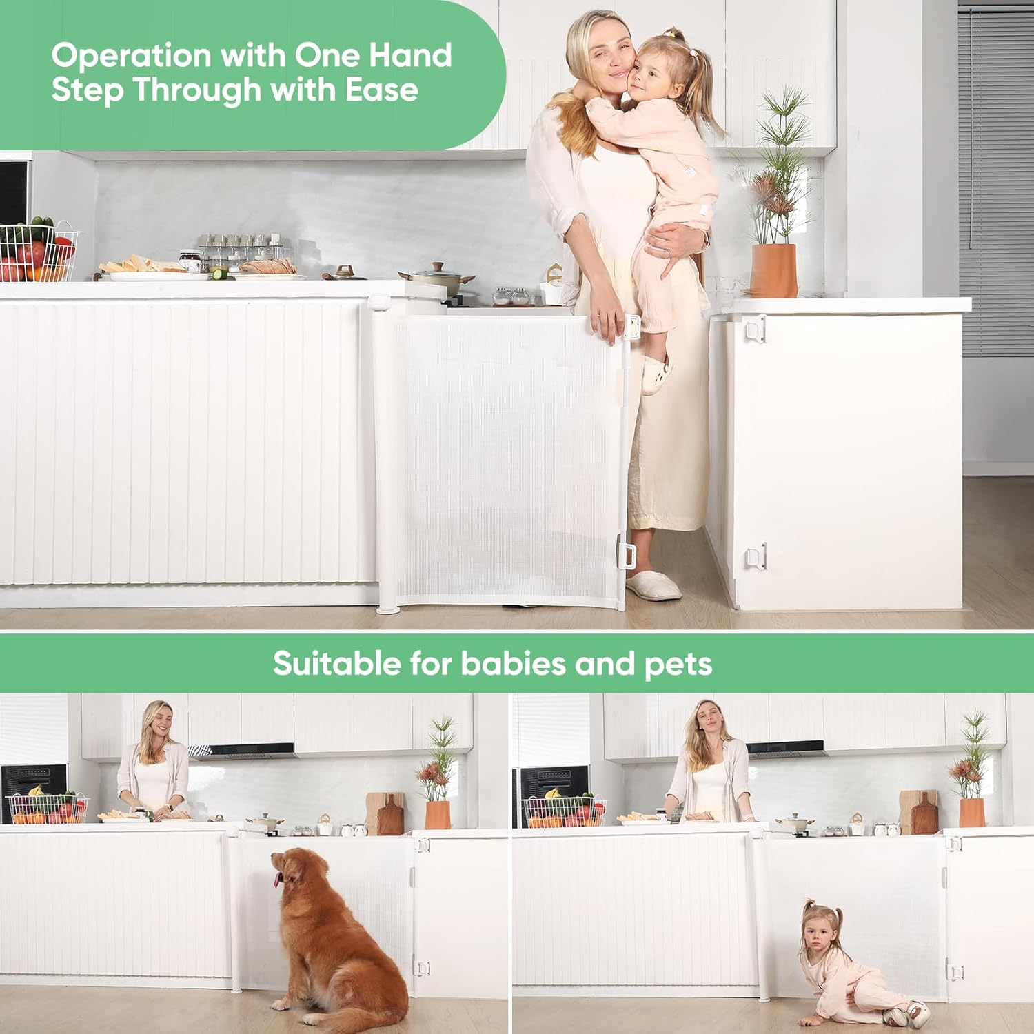 Likzest Retractable Baby Gate 33 Tall 55 Wide