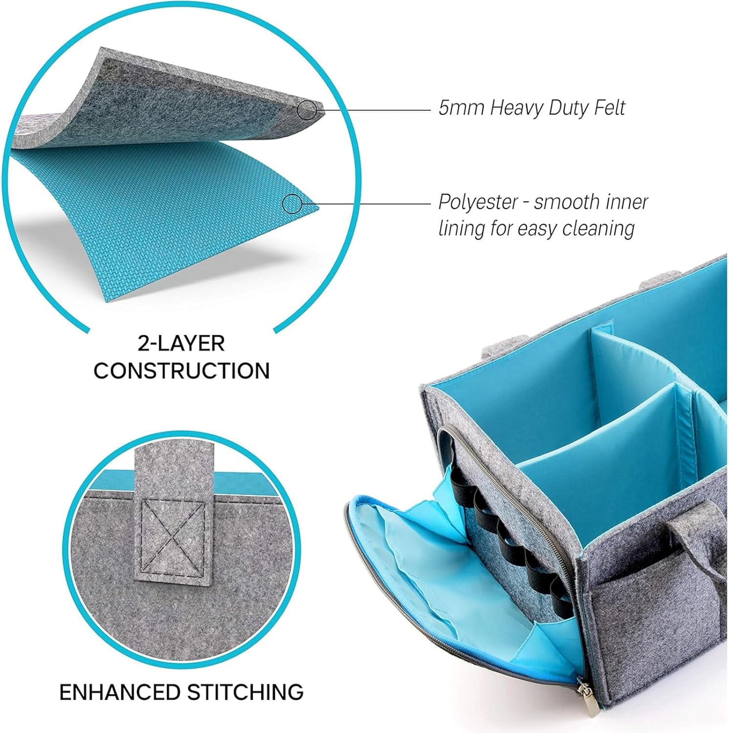 DOAEZ Baby Diaper Organizer Portable Storage Box 1
