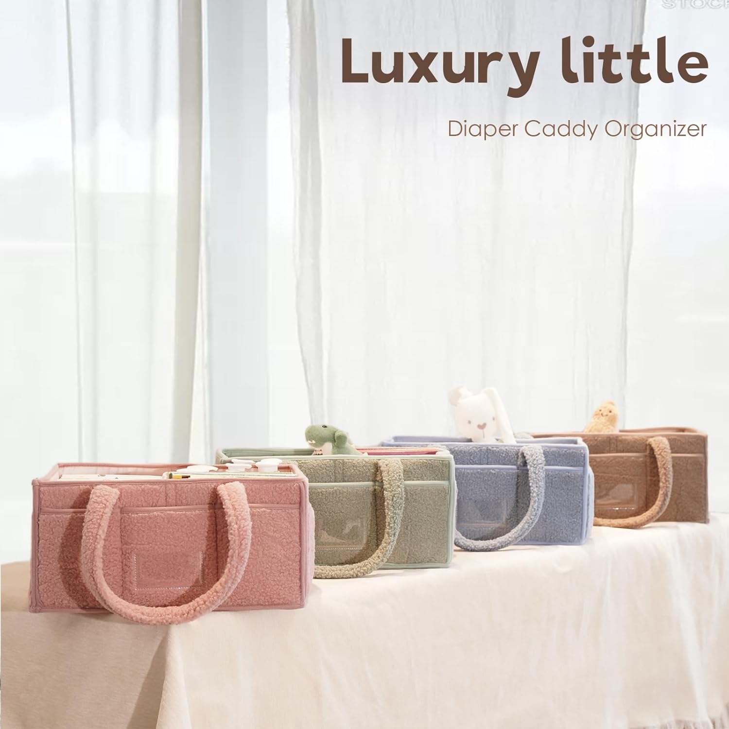 Luxury Little Diaper Caddy Organizer with Removable Dividers 1
