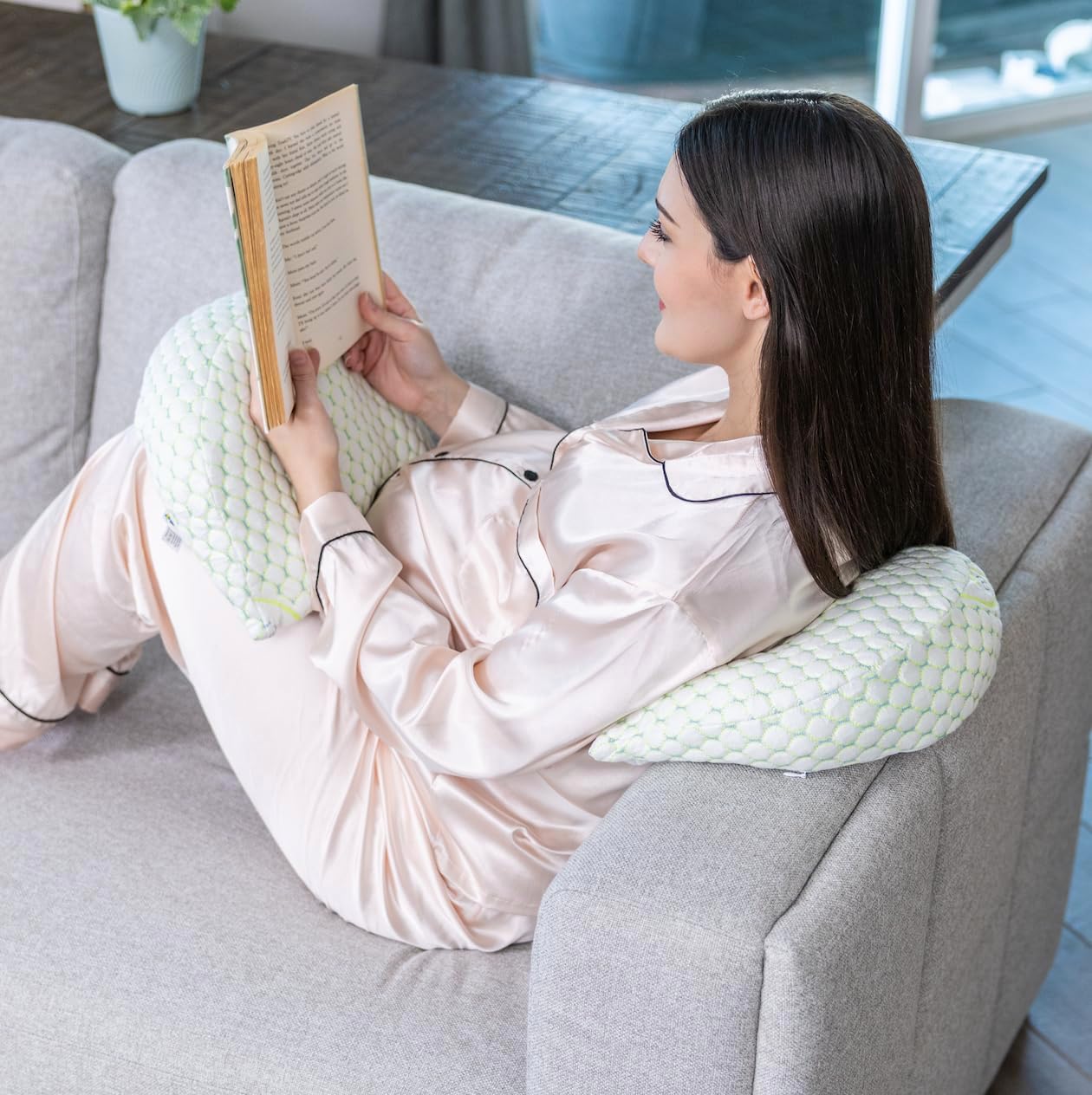 SNUGGLYBEE Maternity Pillow with Adjustable Cover