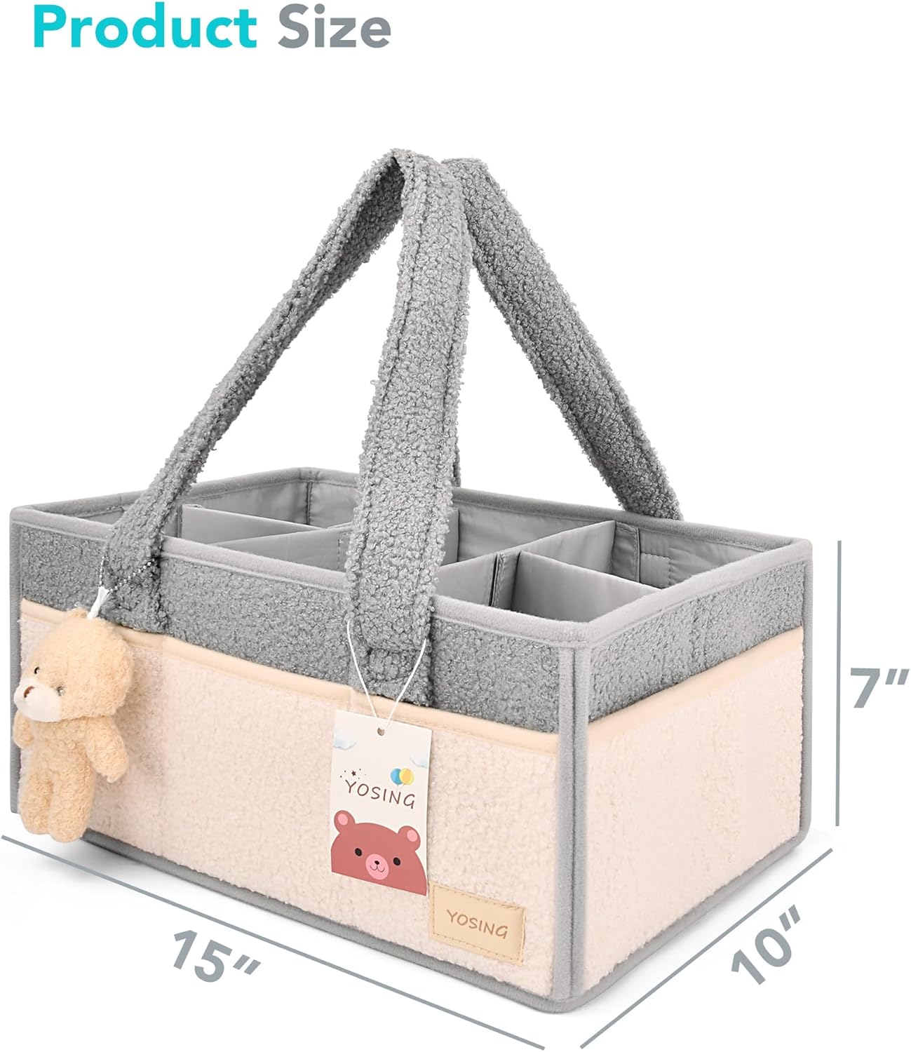 YOSING Diaper Caddy Organizer for Car Travel and Nursery Storage
