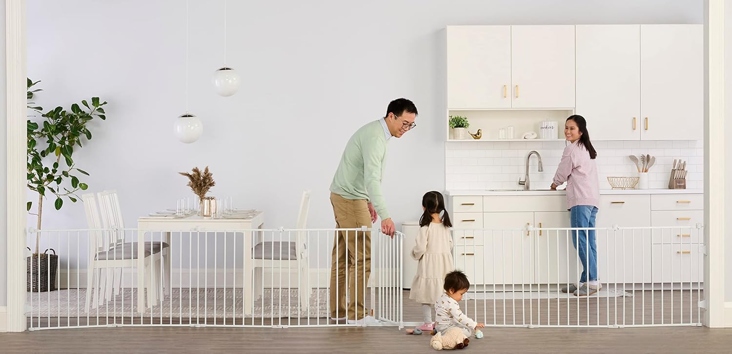 Regalo Super Wide Adjustable Baby Gate with Play Yard