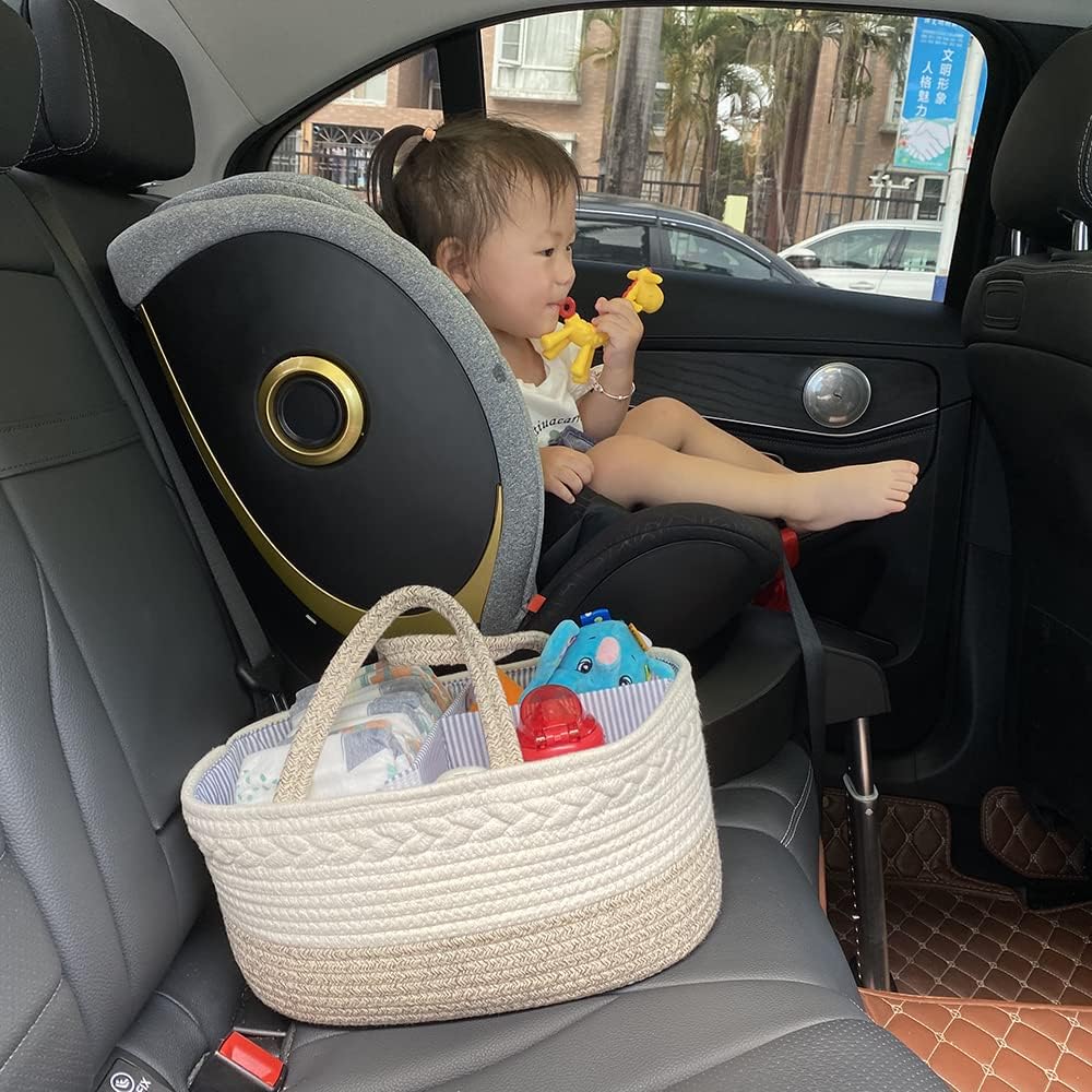 YeaYee Baby Diaper Caddy with 4 Pockets and Shoulder Strap