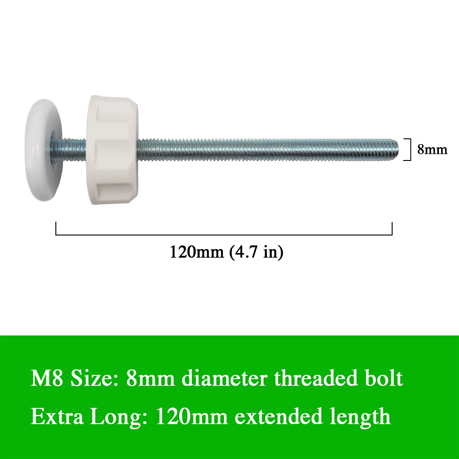 Extra Long M8 Spindle Rods 4 Pack for Baby Gates
