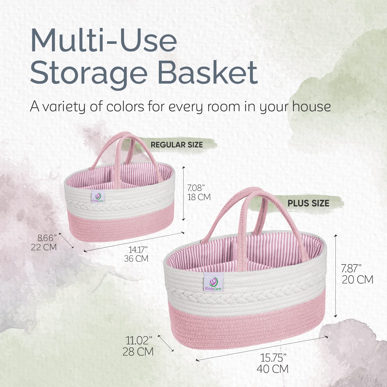 KiddyCare Woven Diaper Caddy Organizer Gray Large 1