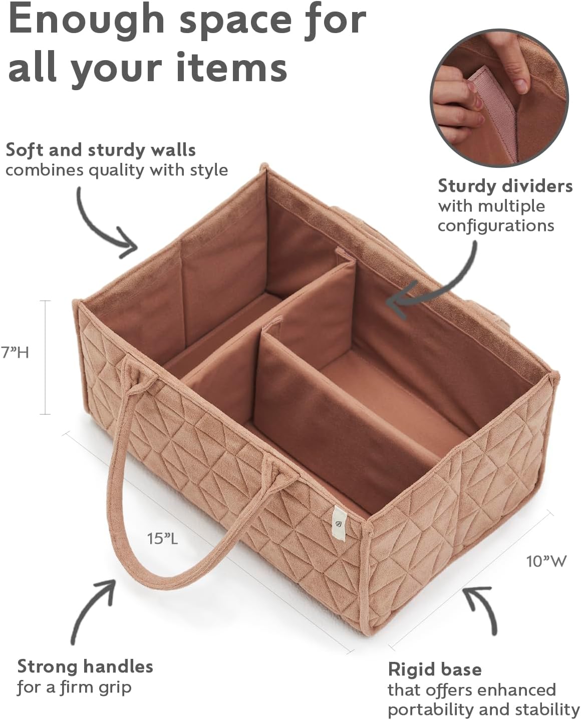 Baby Diaper Caddy Organizer for Changing Station and Car