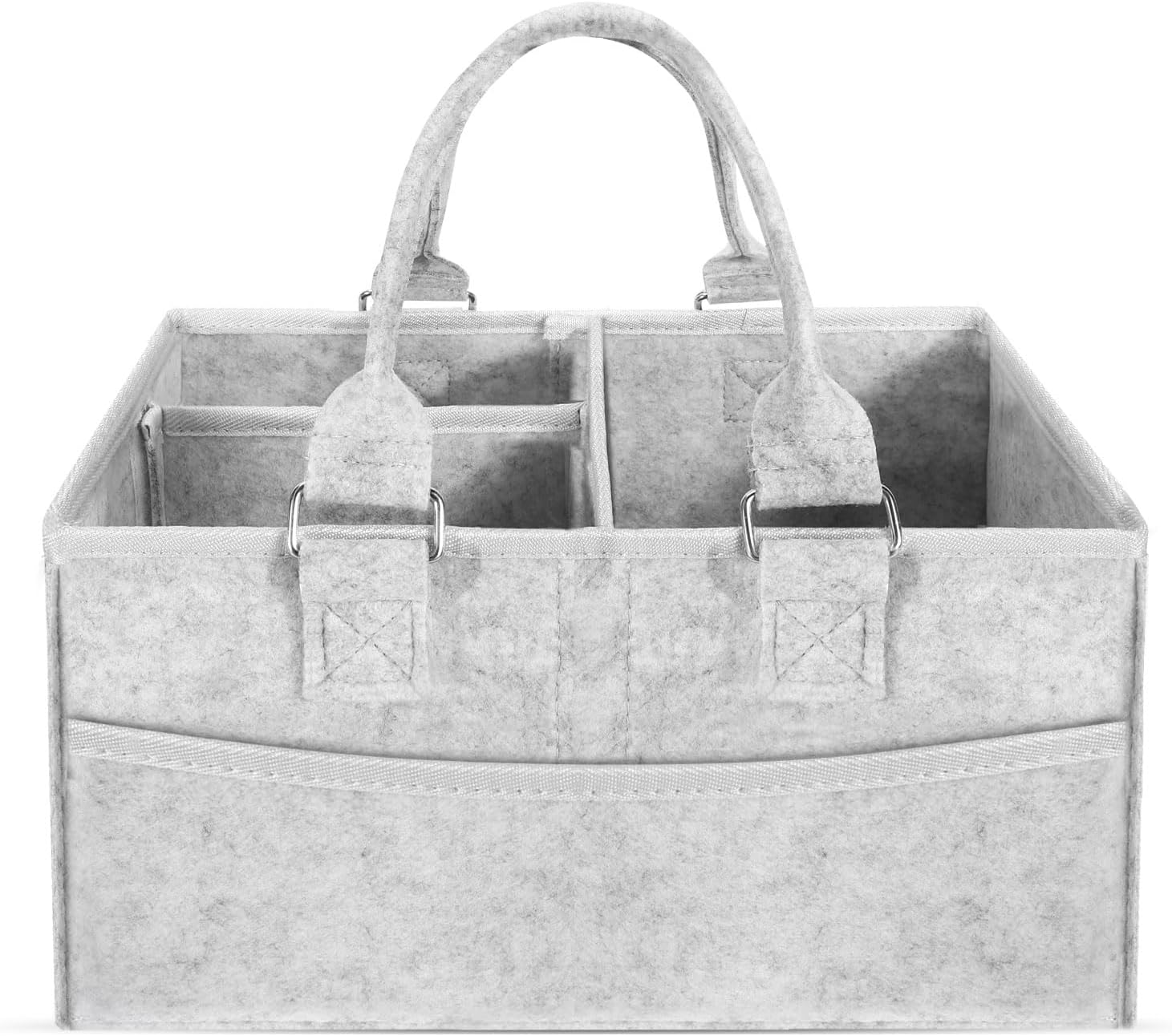 Baby Diaper Caddy with Handle and Side Pockets